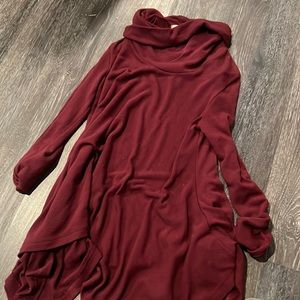 Wine colored turtle neck tunic